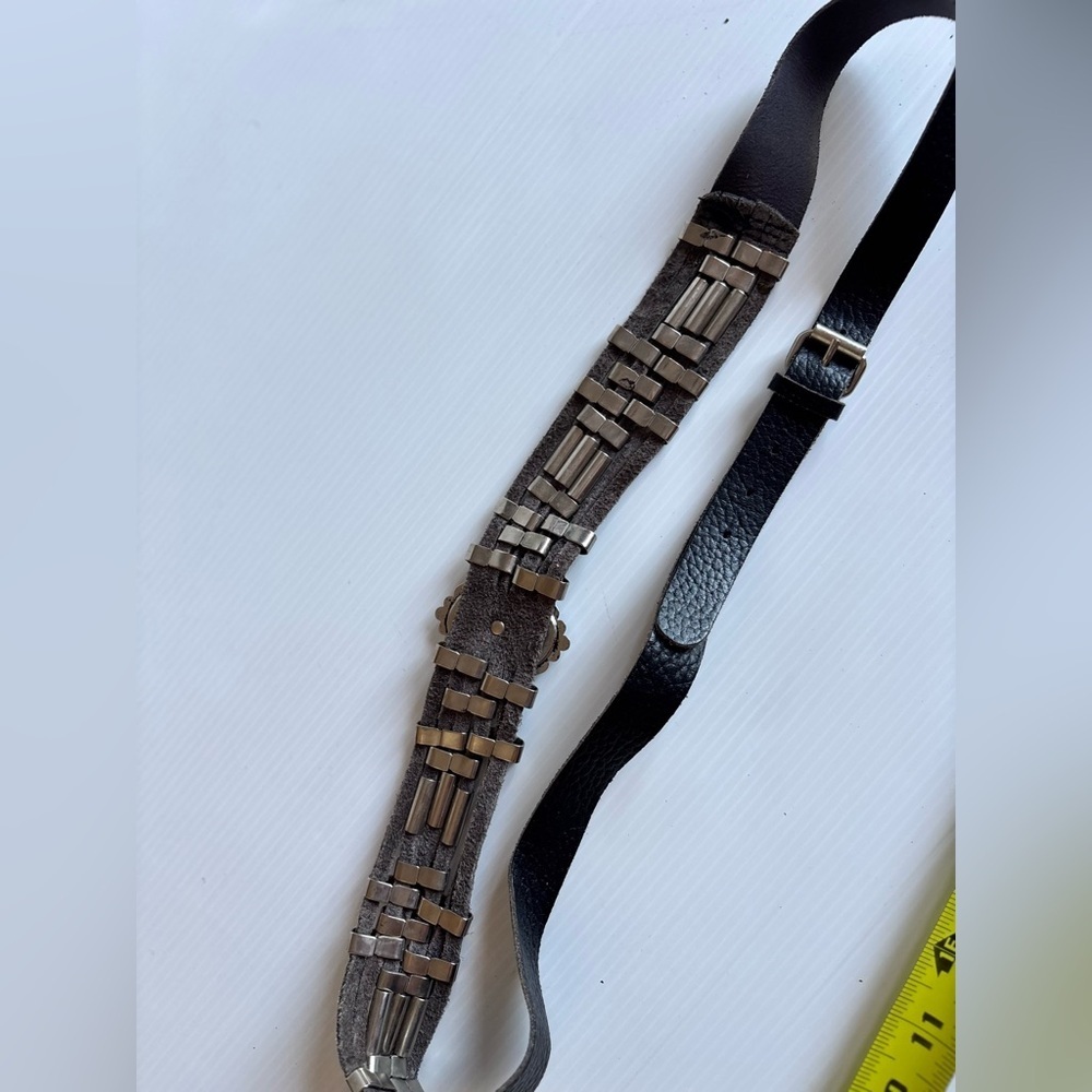 Creation Alrez Leather and Silver Studded Cinch Belt - Picture 4 of 6